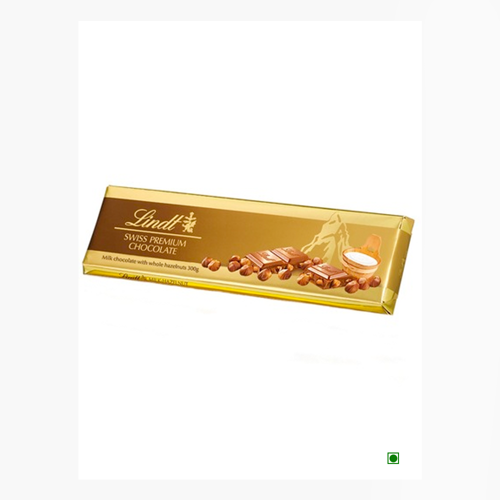 Lindt Gold Tab Milk with Hazelnuts 300g