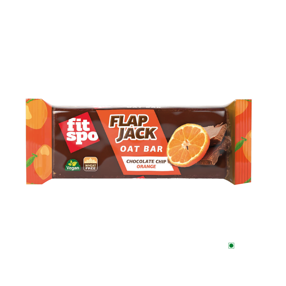 FitSpo Flapjack Chocolate Orange Oat Bar 100g