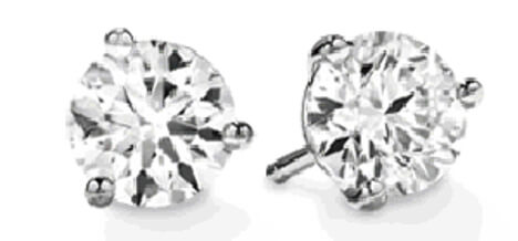 Diamond stud earrings