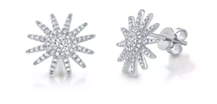 Shy Creations Aurora 0.41ct. Diamond Starburst Stud Earring