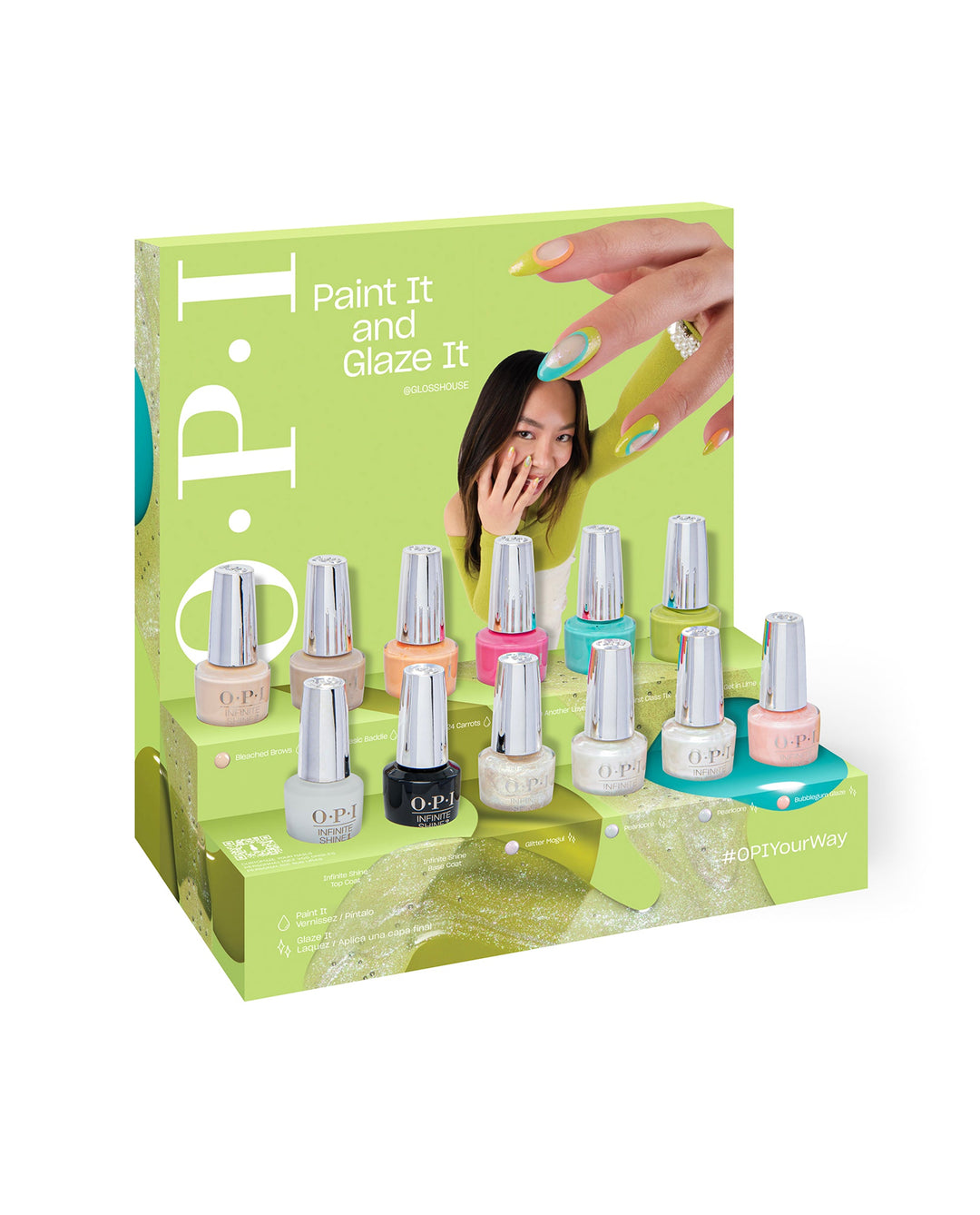 OPI Your Way Infinite Shine 12PC Chipboard Display Angled