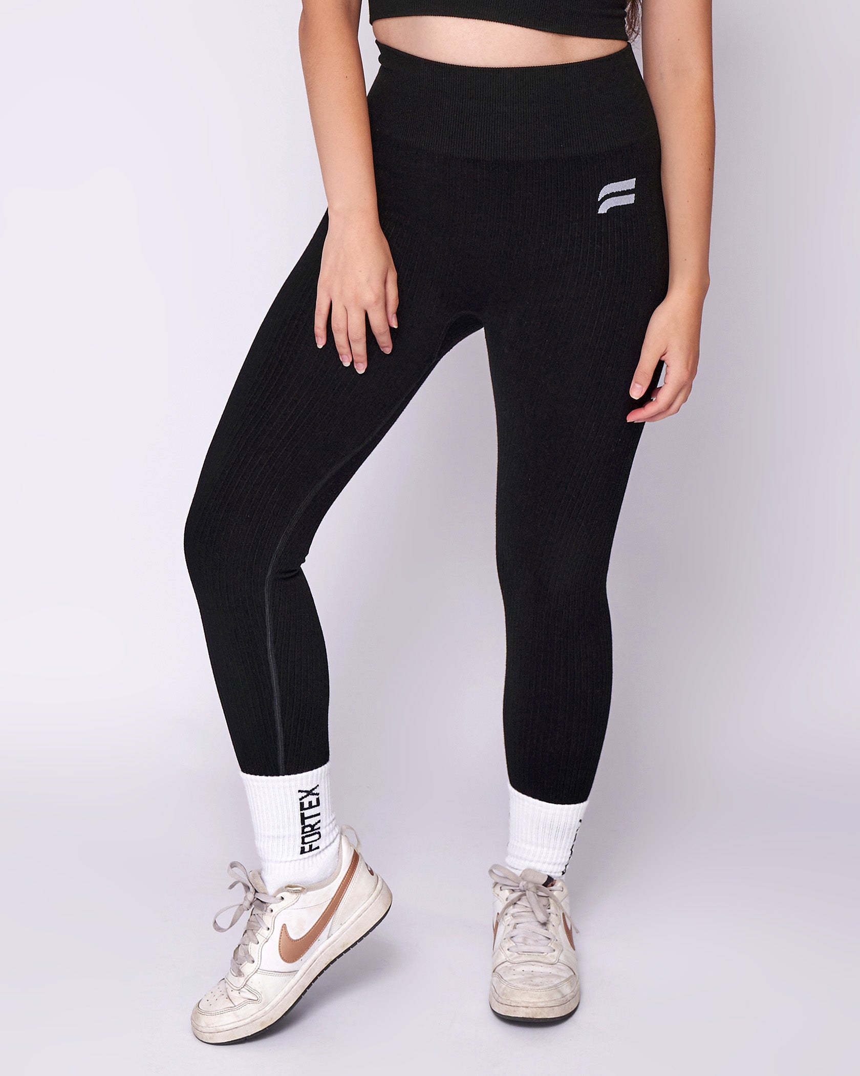 9442 Flexiwork, Seamless Wool Leggings (XS) Anthracite Melange