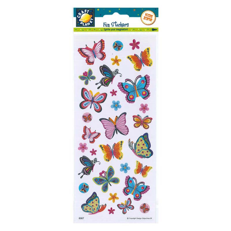 Craft Planet Fun Stickers - Blooms & Butterflies