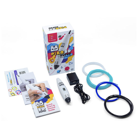 PIKA3D Junior 3D Printing Pen for Kids Ages 6+ - Ready to use and Child  Safe 3D Pen with no hot Parts, Free Refills Included