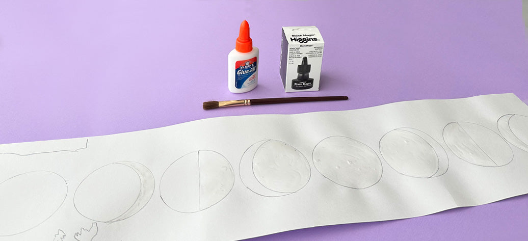 Black Glue and Watercolor Resist: How To Make Black Elmer'sGlue