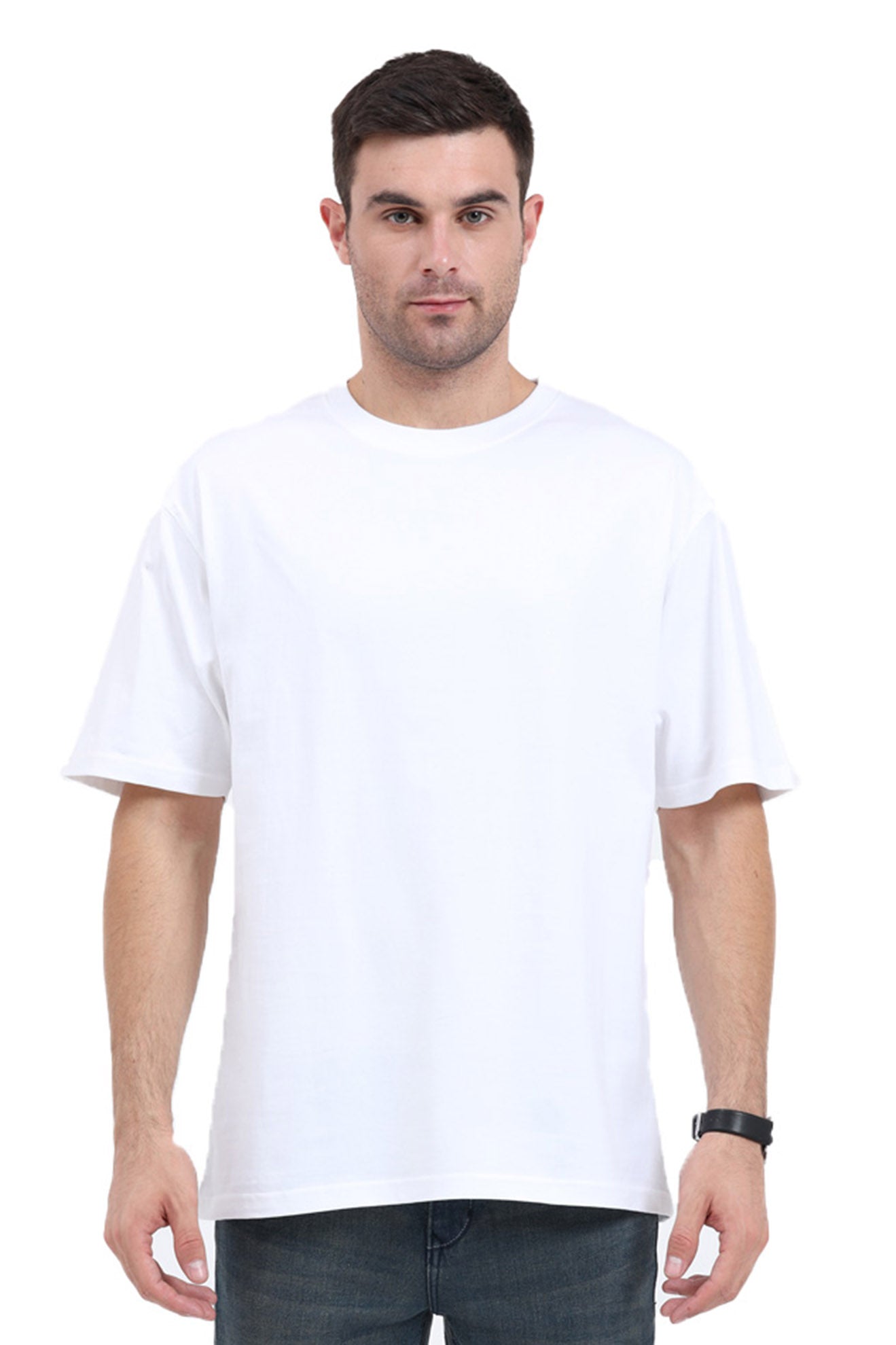 Oversized plain white t shirt for men – Uppstring