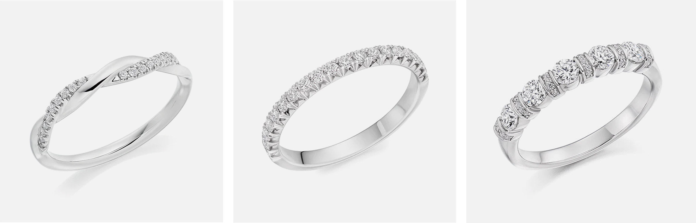 Ladies diamond wedding rings at Oscar & Olivia Jewellery Manchester