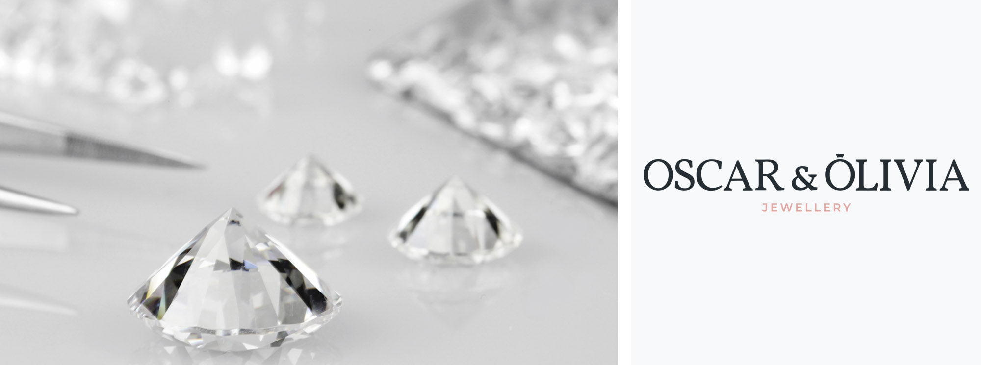 Lab grown diamond eternity wedding rings at Oscar & Olivia Jewellery