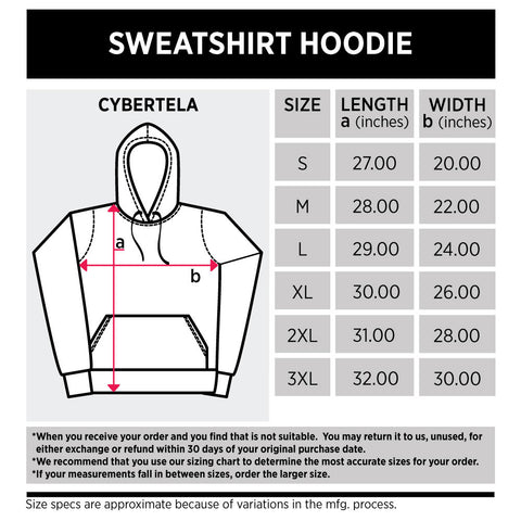 American Hoodie Size Chart