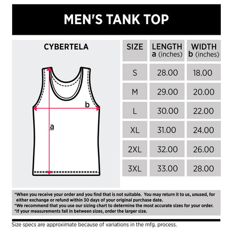 men's tank top size chart