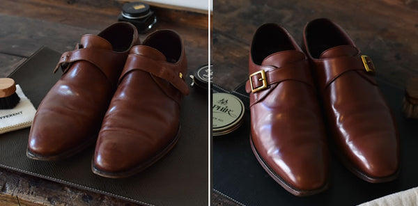 Crockett & Jones shoe shine with Saphir Médaille d'Or