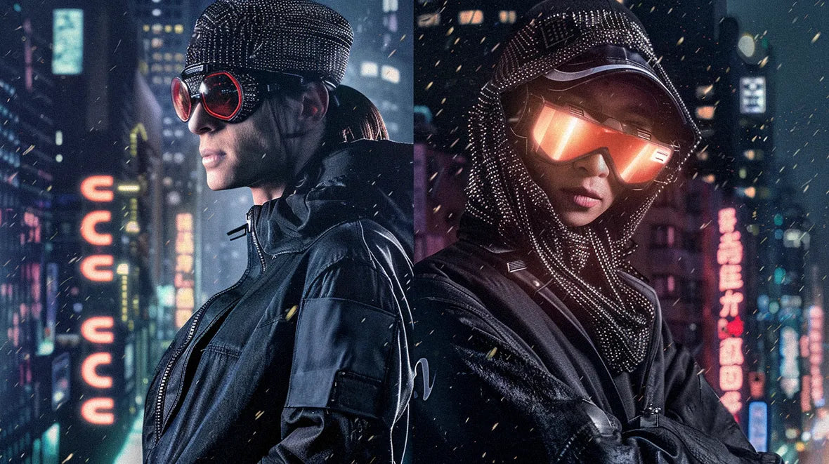 2 people in cyberpunk jacket