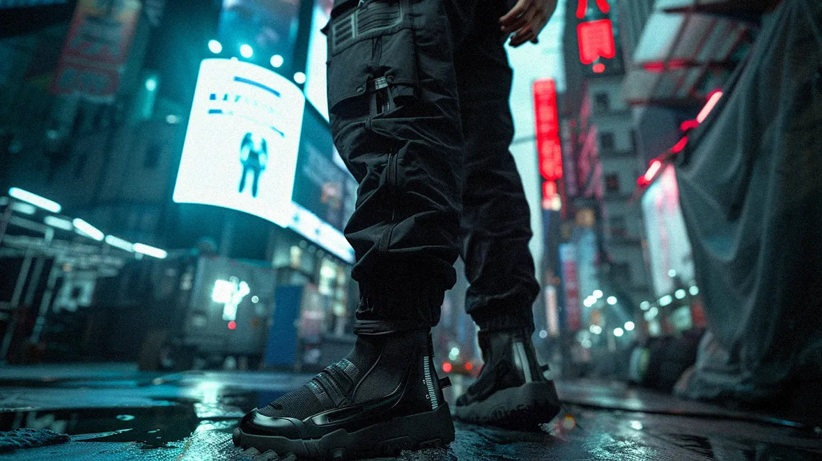 man wearing Cyberpunk Kicks