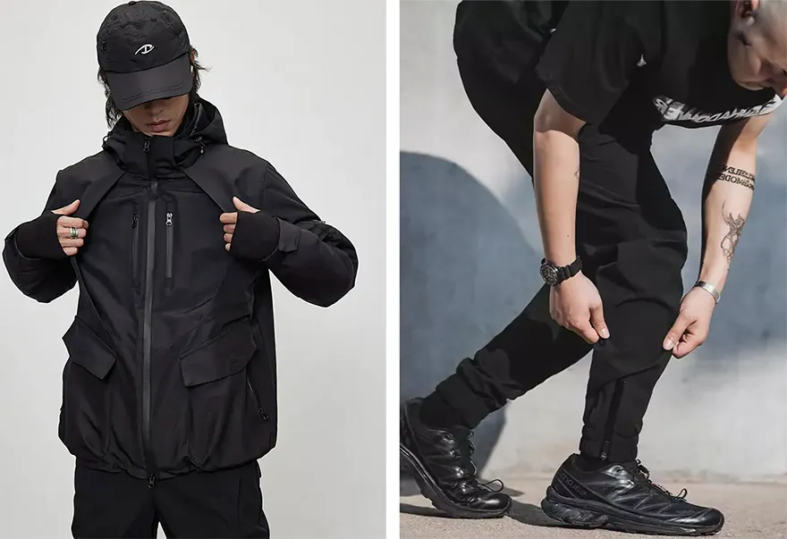 techwear outfits with functionalities