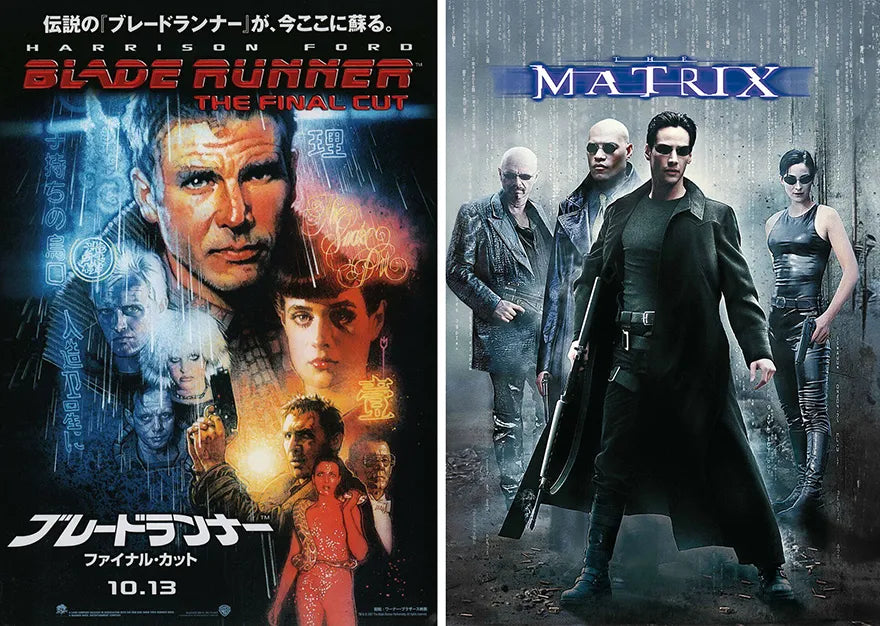 blade runner and matrix movie poster
