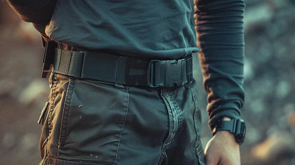 man wearing a techwear belt