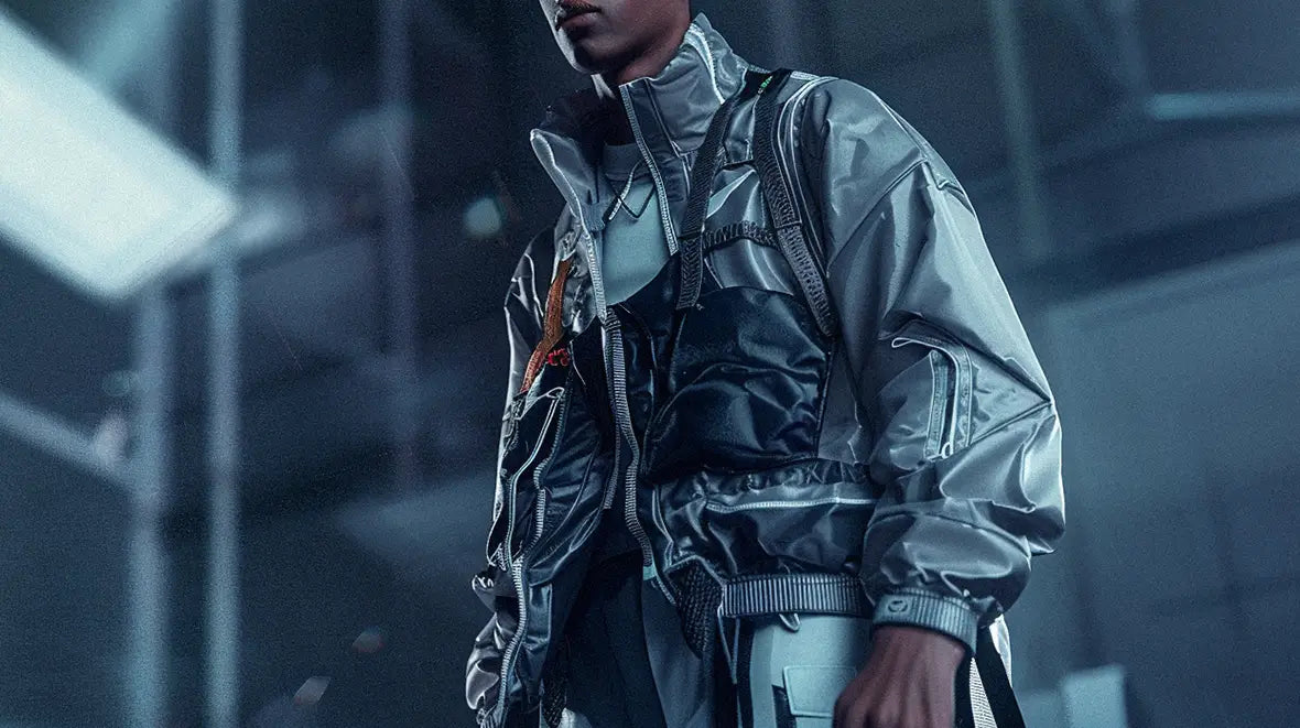 man in cyberpunk outfit