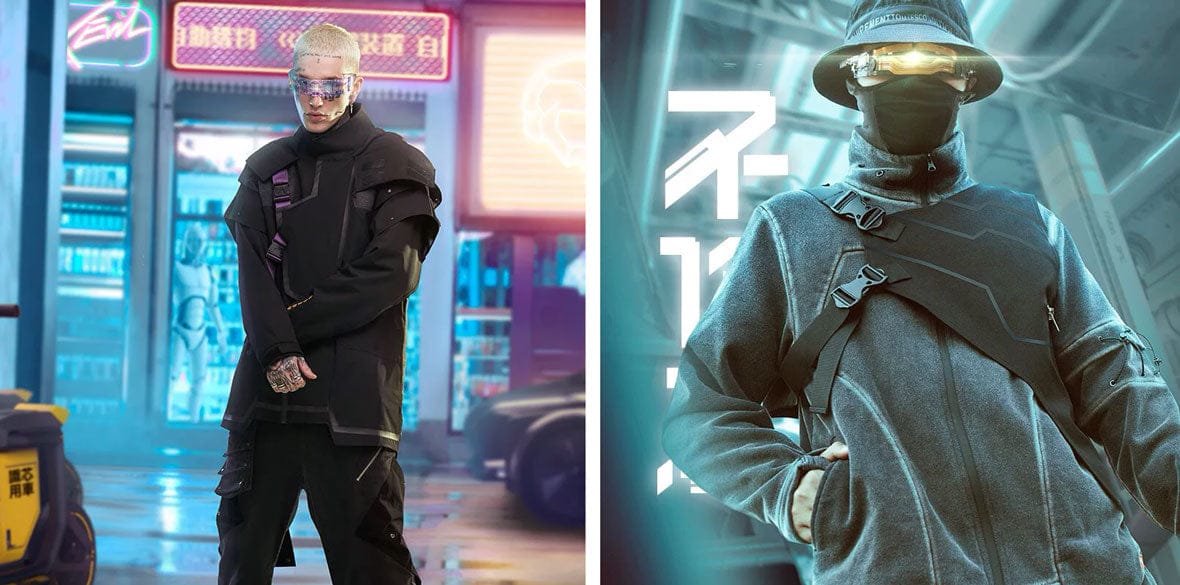 two men in techwear style