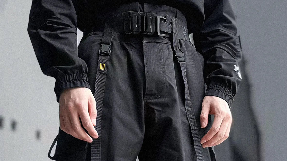 a man wearing a tactical belt