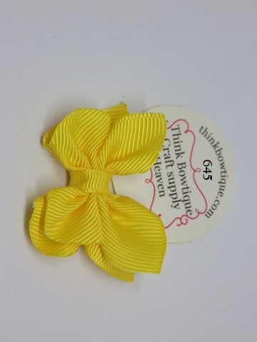 Make Yellow grosgrain ribbon Butterfly