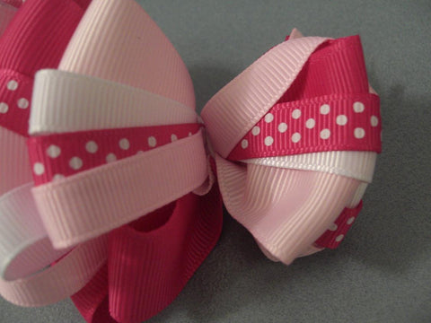 Make a funky loopy bow with grosgrain ribbon