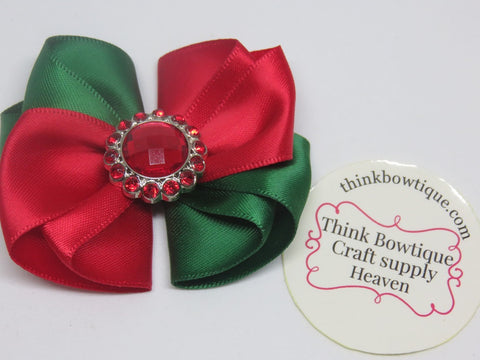 make a Christmas satin ribbon bow