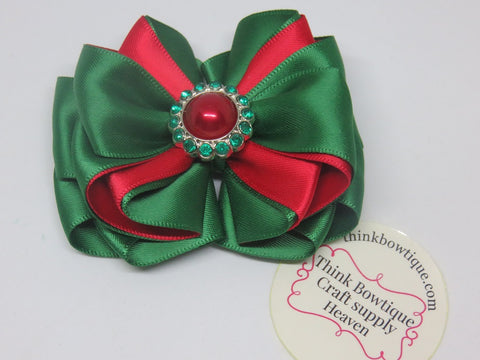 Layered Christmas ribbon bow