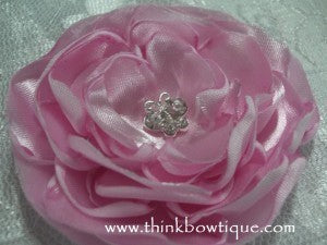 How to make satin fabric singed flowers