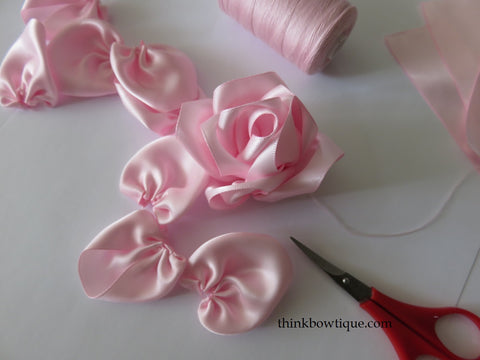 Make Satin ribbon Roses