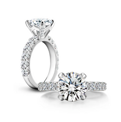 fake engagement rings for women under $500 online by Margalit Rings