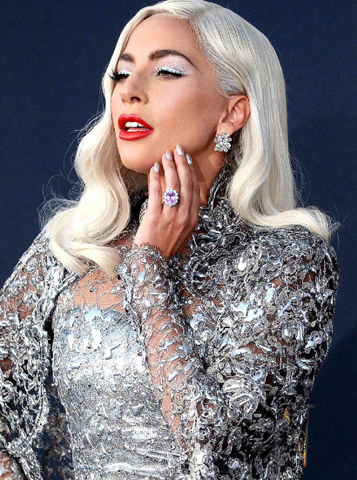 Lady Gaga Pink engagement ring from Christian Carino