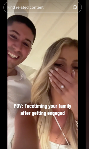 proposal to family with fake engagement ring