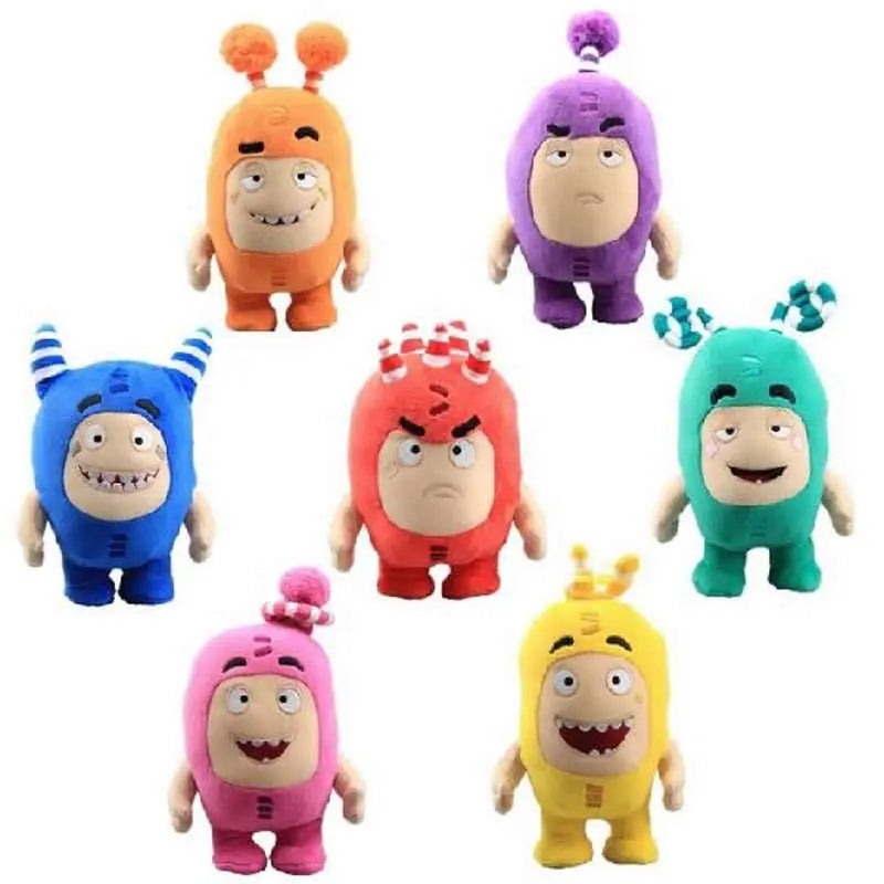 24cm Cartoon Oddbods Anime Plush Toy Treasure of Soldiers Monster Soft Stuffed Toy Fuse Bubbles Zeke Jeff Doll for Kids Gift