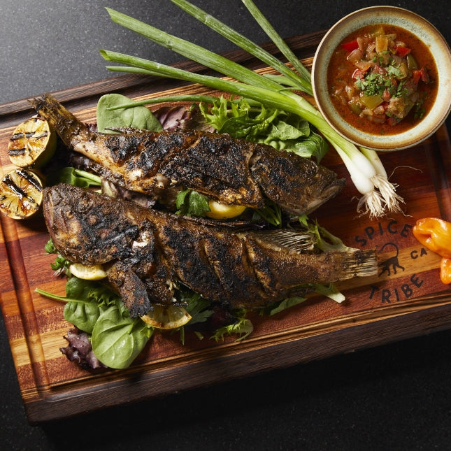 Grilled Whole Fish with Creole Sauce