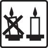 Place candle upright