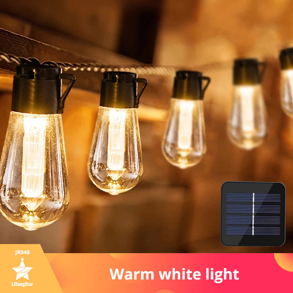 solar retro bulb string lights