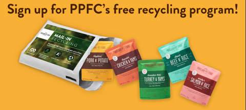Recycle pet food packaging