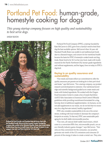 Portland Pet Food Company Page 1 of Petfood Industry Magazine