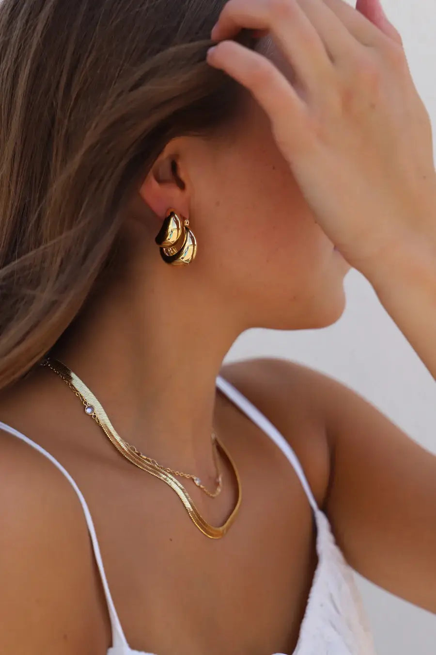 Bonnie Chunky Tear Drop Studs