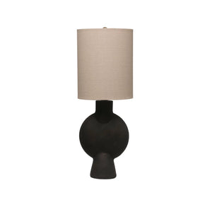 Terracotta Lamp with Linen Shade - HOME by Cedar Grove Design & Co. - Linen Drum Lamp Shade