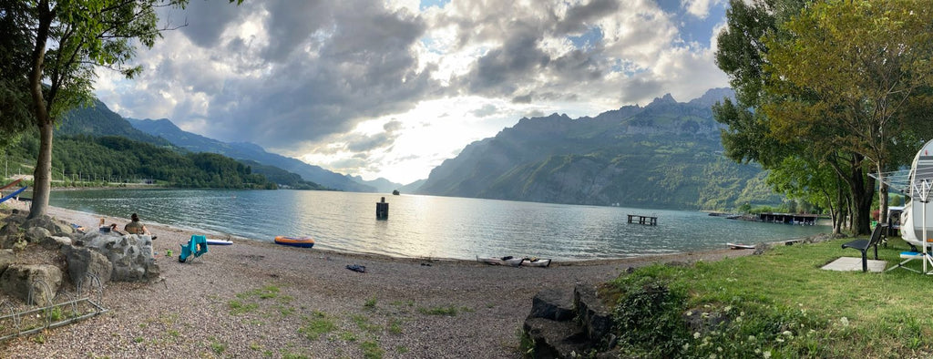 Walensee camping moto en Suisse au bord du Lac