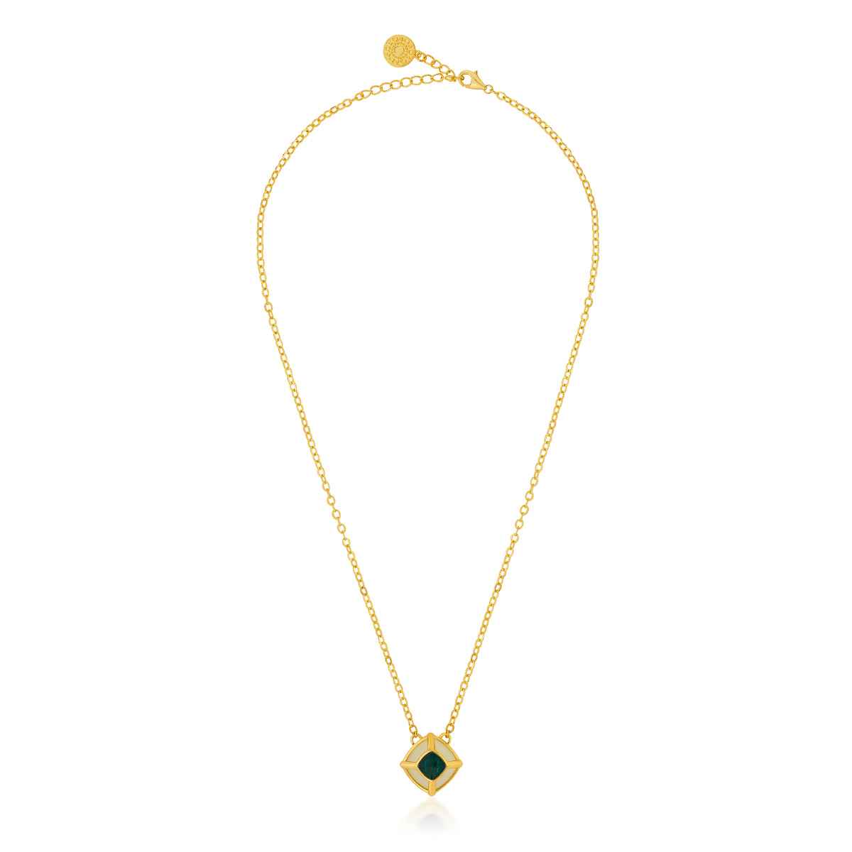 Armour Emerald Amethyst Layered Necklace - Isharya | Modern Indian Jewelry