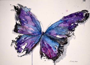 Purple Broken Butterfly - Michi's World of Chaos Art