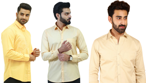 Men’s Yellow Shirt Collection for Basant Panchami