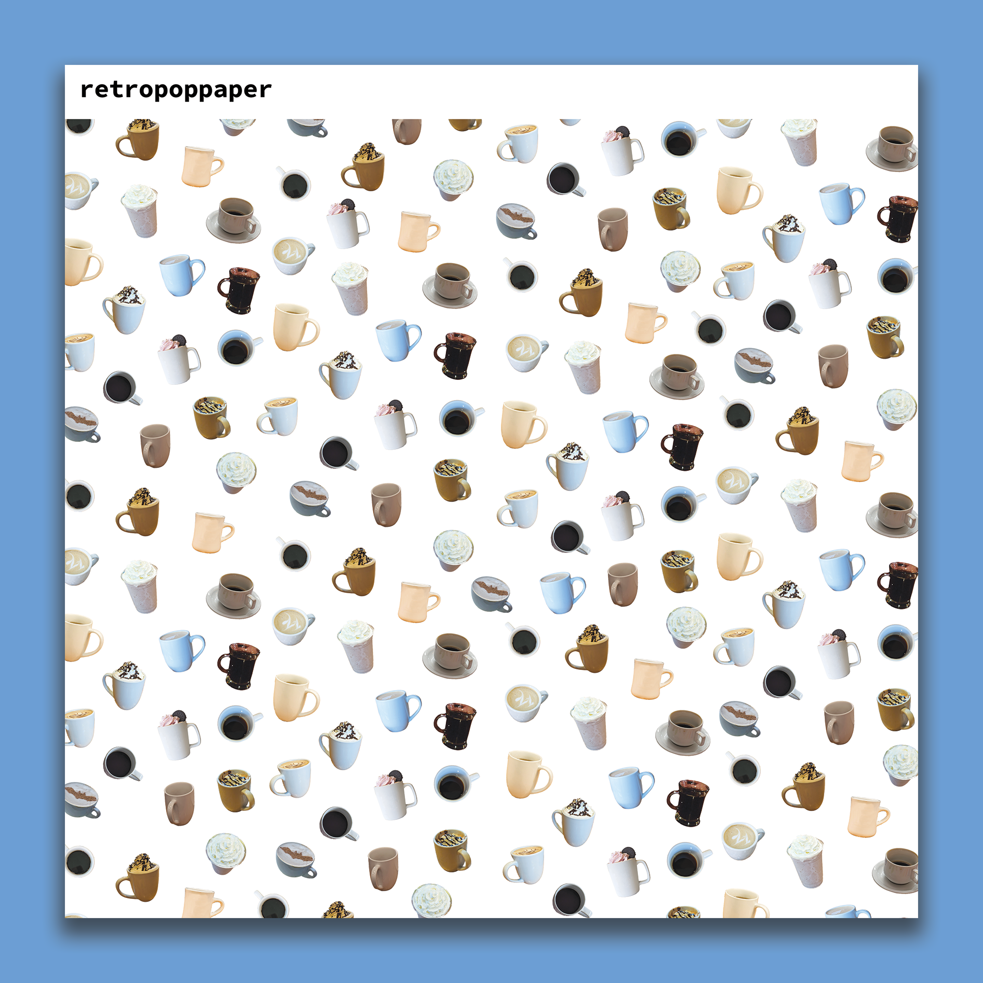 Coffee Cup Scrapbook Paper