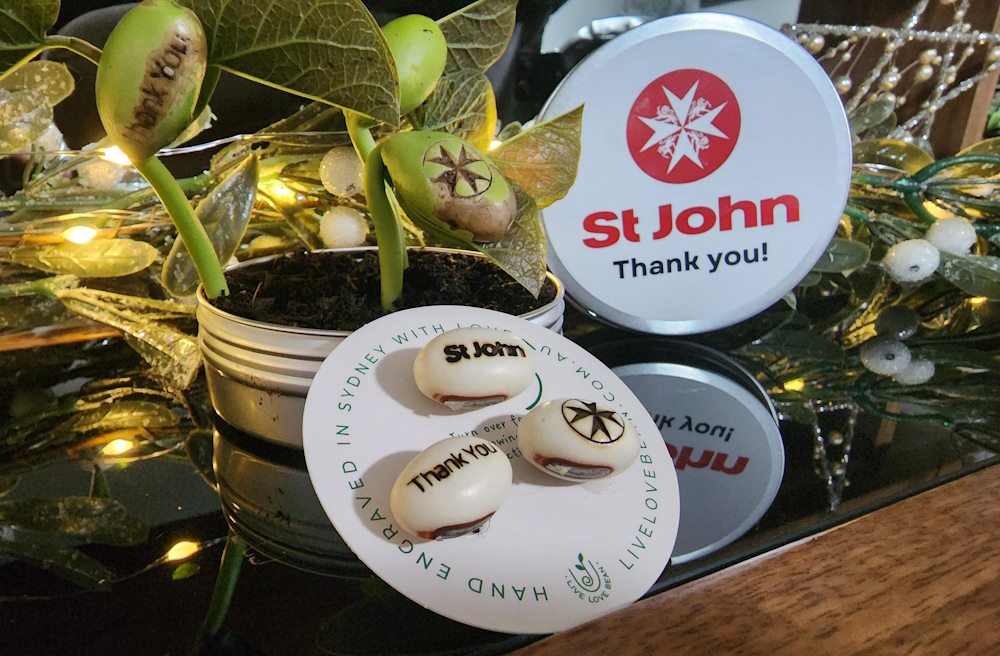 personalised corporate gift for st john ambulance