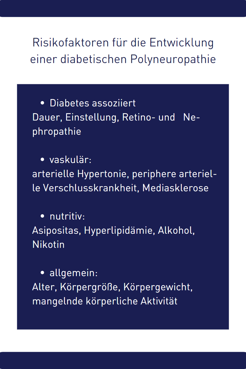 Liste Risikofaktoren für diabetische Neuropathie