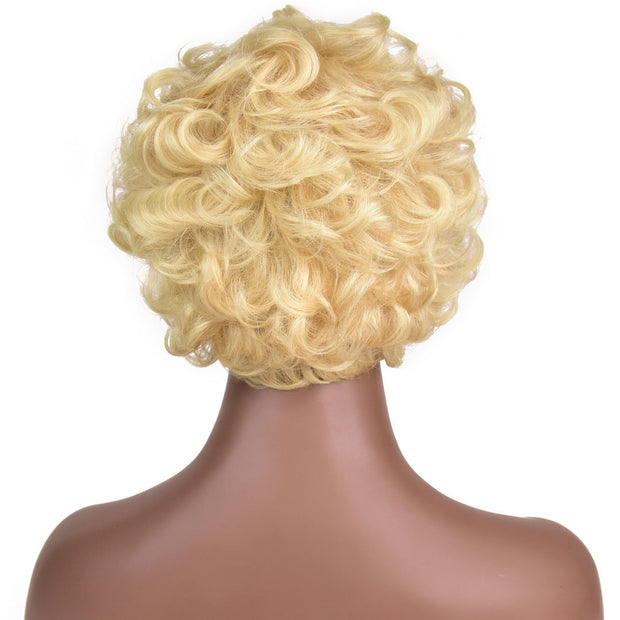 Avera High Quality Wigs Platinum Blonde Short Wavy Multi Layers