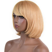 short strawberry blonde wig