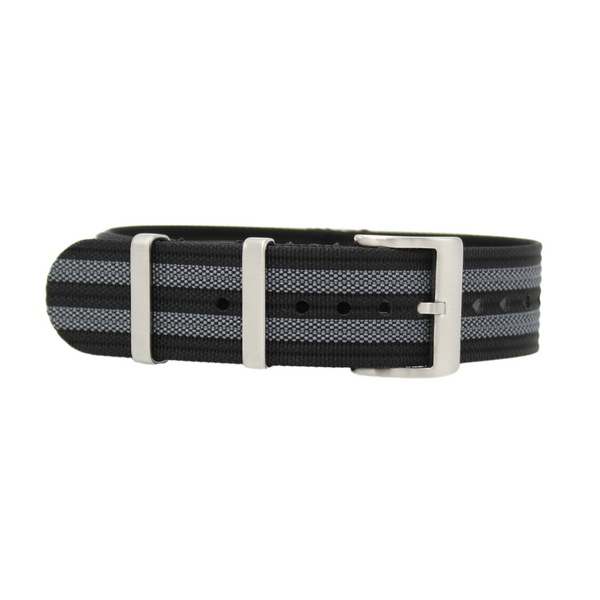 Black & Grey Striped - Nato Watch Strap For Panerai Radiomir
